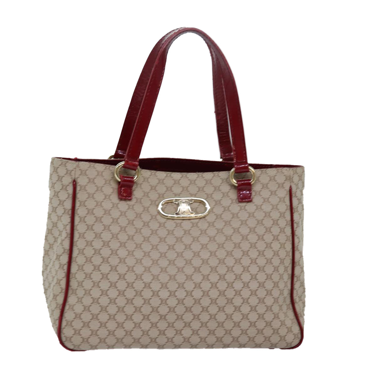 Luxury CELINE Macadam Canvas Hand Bag Beige  76899