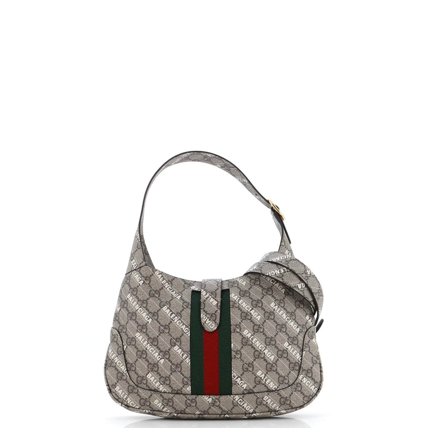 x Luxury Balenciaga Trending 2025 The Hacker Project Jackie 1961 Hobo GG Coated Canvas Small