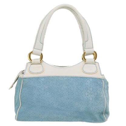 Luxury CELINE C Macadam Canvas Hand Bag Blue  76997