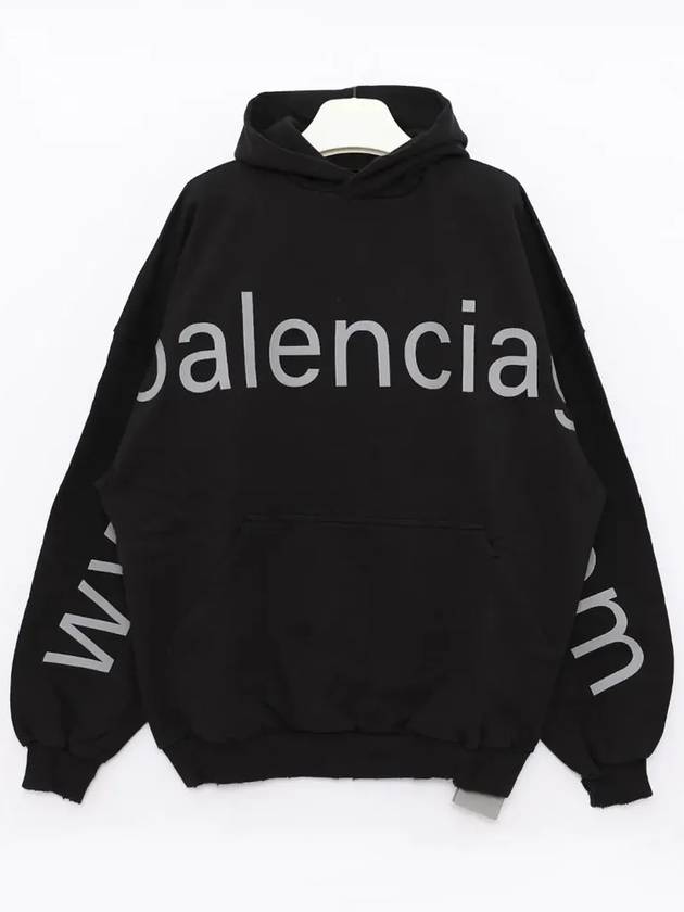 Luxury Balenciaga Trending 2025 Logo Print Cotton Hoodie Black