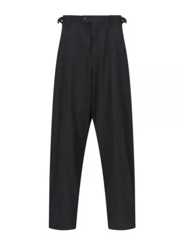 Luxury Balenciaga Trending 2025 Waist Buckle Strap Straight Pants Black