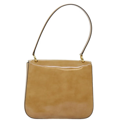 Luxury CELINE Shoulder Bag Enamel Beige  77195