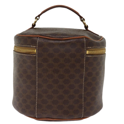 Luxury CELINE Macadam Canvas Vany Hand Bag PVC Brown  77198