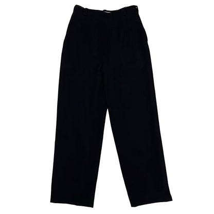 CHANEL Pants wool black COCO Mark button Women 38