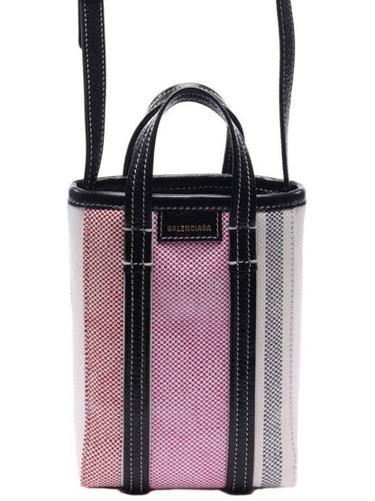 Luxury Balenciaga Trending 2025 Barbes Striped Tote Bag Pink
