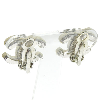 CHANEL Earring metallic White COCO Mark Women