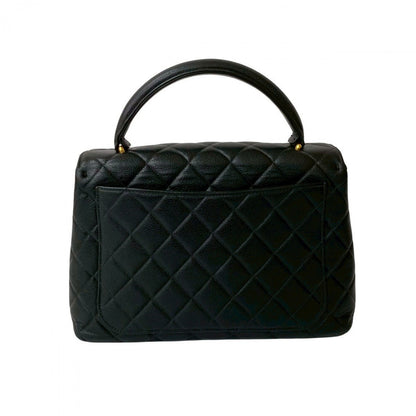 CHANEL Handbag Matt caviar skin black Matrasse