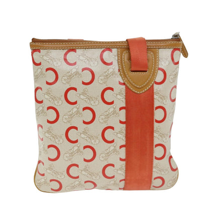 Luxury CELINE C Macadam Canvas Shoulder Bag Orange  77327