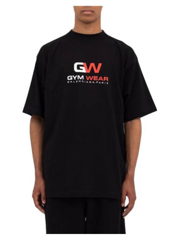 Luxury Balenciaga Trending 2025 Gym Wear Logo Print Short Sleeve T-Shirt Black