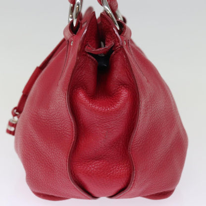 Luxury CELINE Hand Bag Leather Red  77381