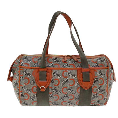 Luxury CELINE C Macadam Canvas Hand Bag Orange  77384