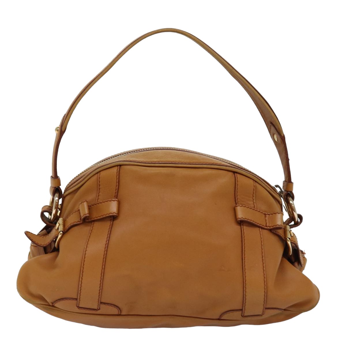 Luxury CELINE Shoulder Bag Leather Brown  77389