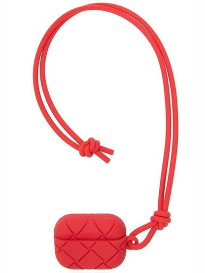 Luxury Bottega Veneta Intrecciato Airpod Pro Case Red