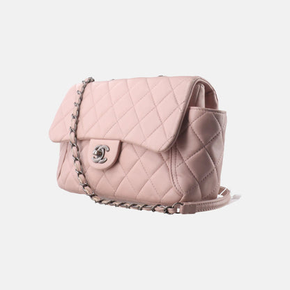 Chanel Classic Flap 2014-2015 Pink Lambskin Leather Medium Shoulder Bag