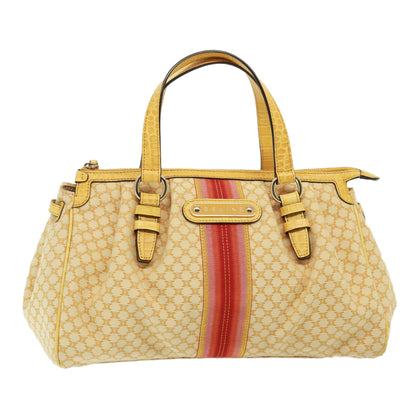Luxury CELINE Macadam Canvas Hand Bag Beige  77703