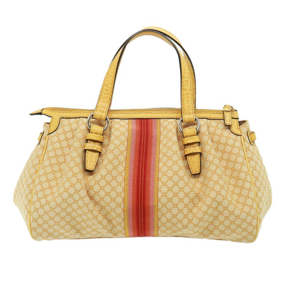 Luxury CELINE Macadam Canvas Hand Bag Beige  77703