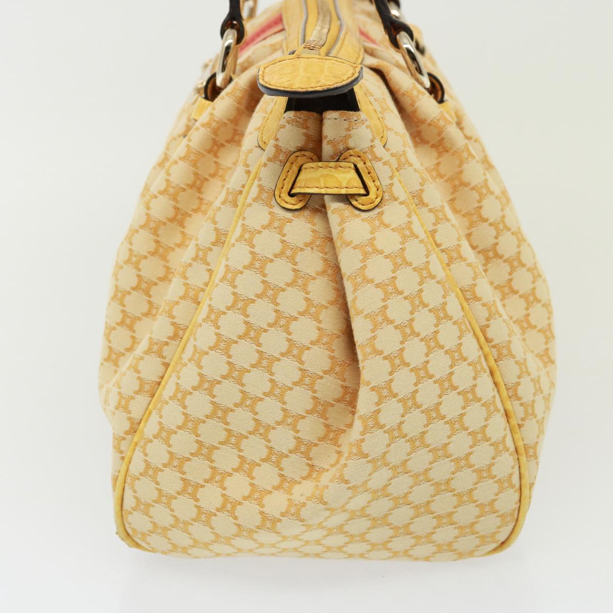 Luxury CELINE Macadam Canvas Hand Bag Beige  77703