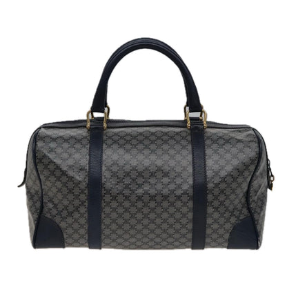 Luxury CELINE Macadam Canvas Boston Bag Navy  77711