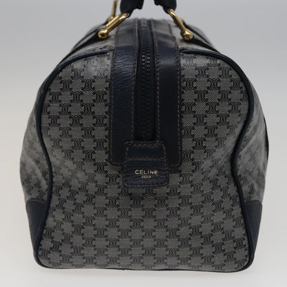 Luxury CELINE Macadam Canvas Boston Bag Navy  77711