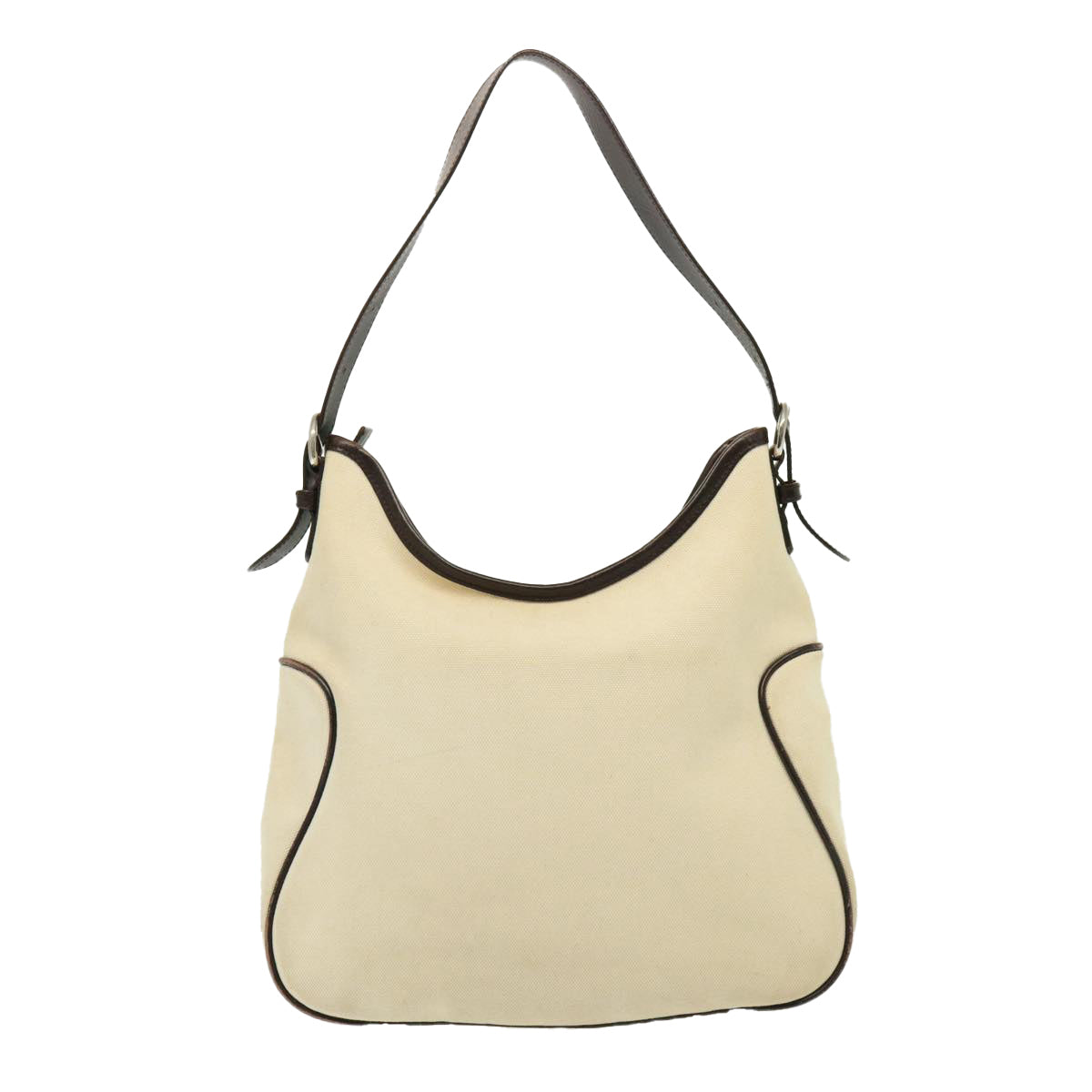 Luxury Burberry Shoulder Bag Canvas Cream Auth 77727