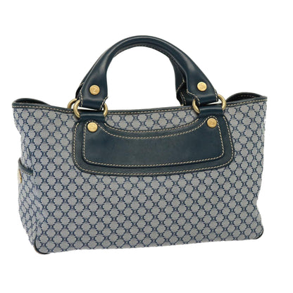 Luxury CELINE Macadam Canvas Hand Bag Navy  77737