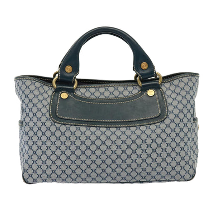 Luxury CELINE Macadam Canvas Hand Bag Navy  77737
