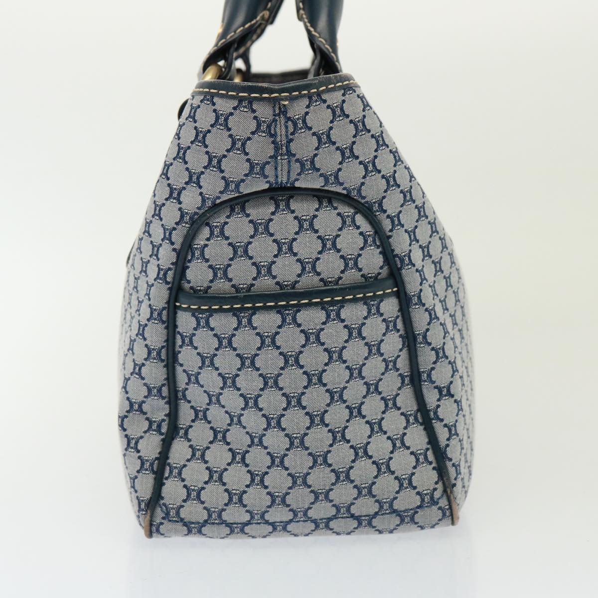 Luxury CELINE Macadam Canvas Hand Bag Navy  77737