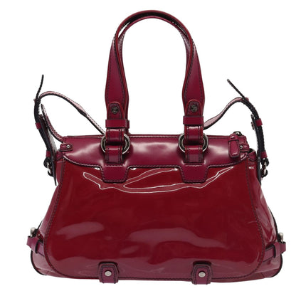 Luxury CELINE Hand Bag Patent leather 2way Pink  77739