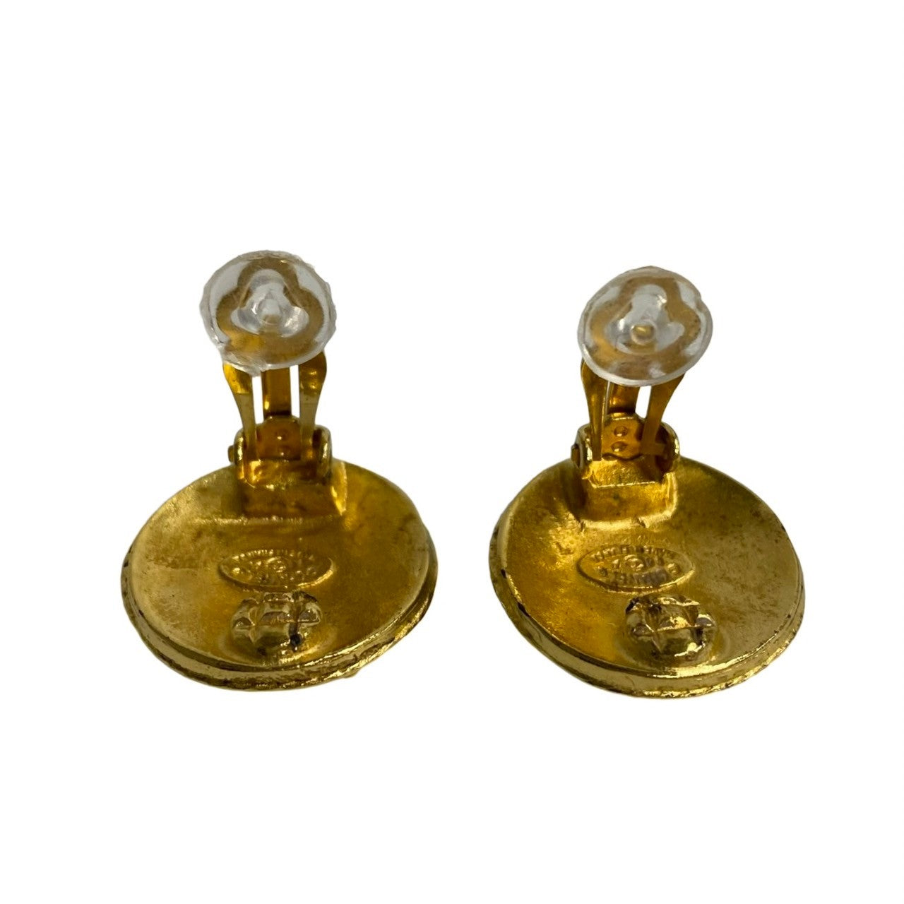CHANEL Earring Gold Plated gold COCO Mark Women