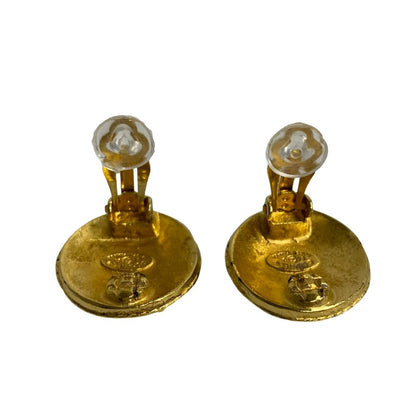 CHANEL Earring Gold Plated gold COCO Mark Women