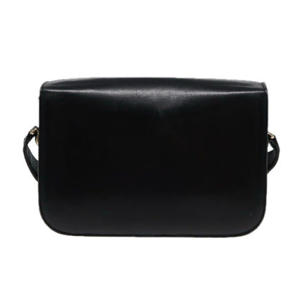 Luxury CELINE Shoulder Bag Leather Black  77808