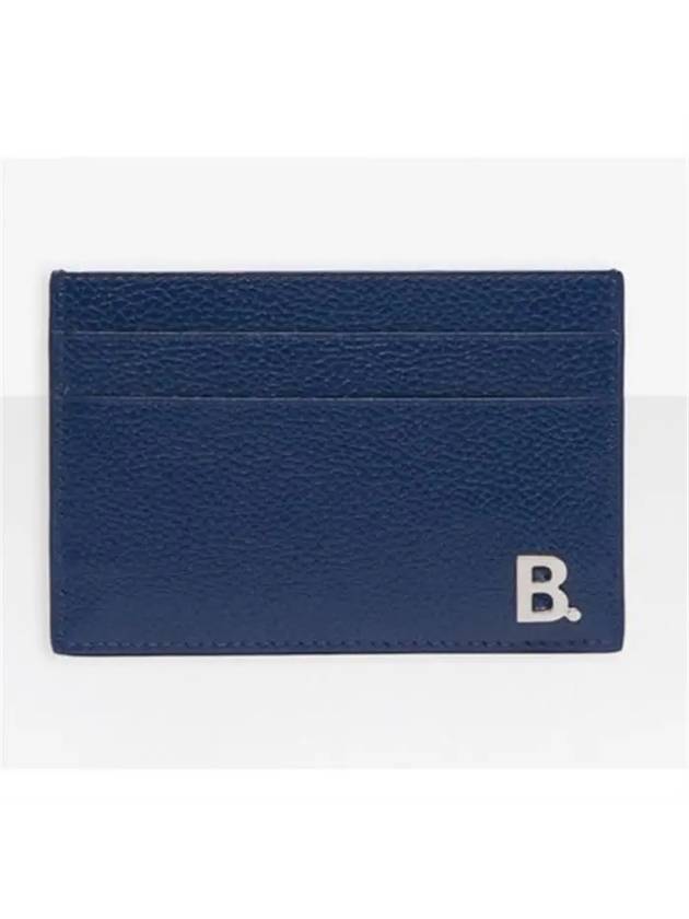 Luxury Balenciaga Trending 2025 BB Logo Card Wallet Blue