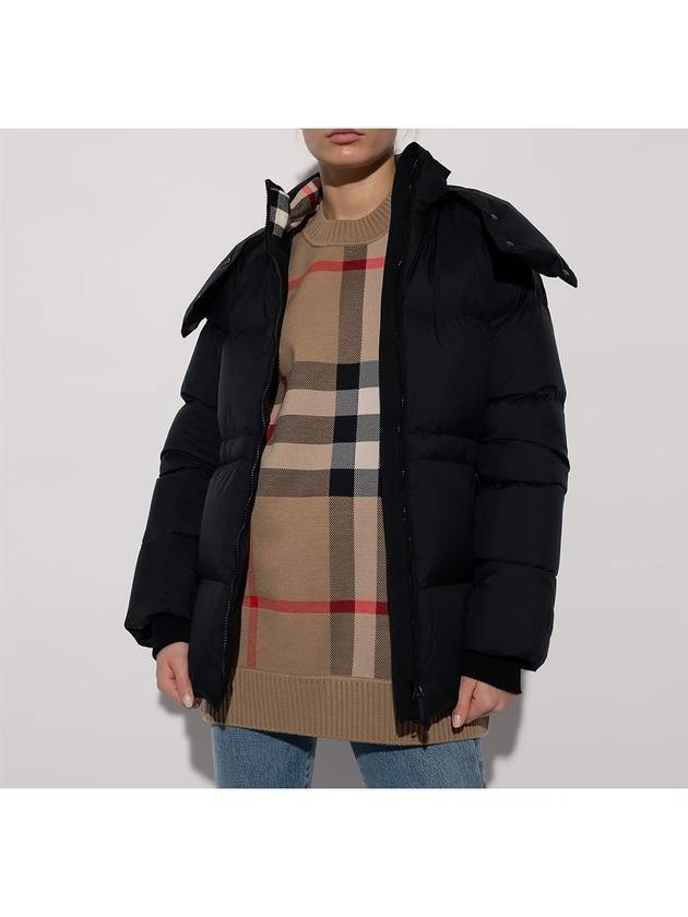 Luxury Burberry Detachable Hooded Nylon Padding Black