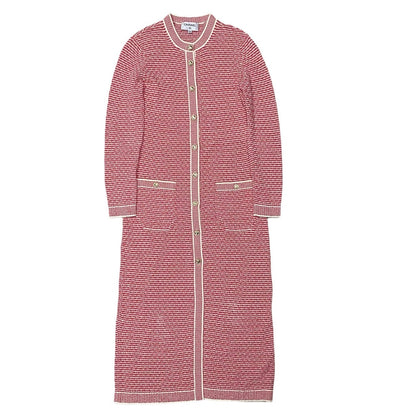 CHANEL one piece Cotton, Nylon pink COCO Mark Button Border Women 34
