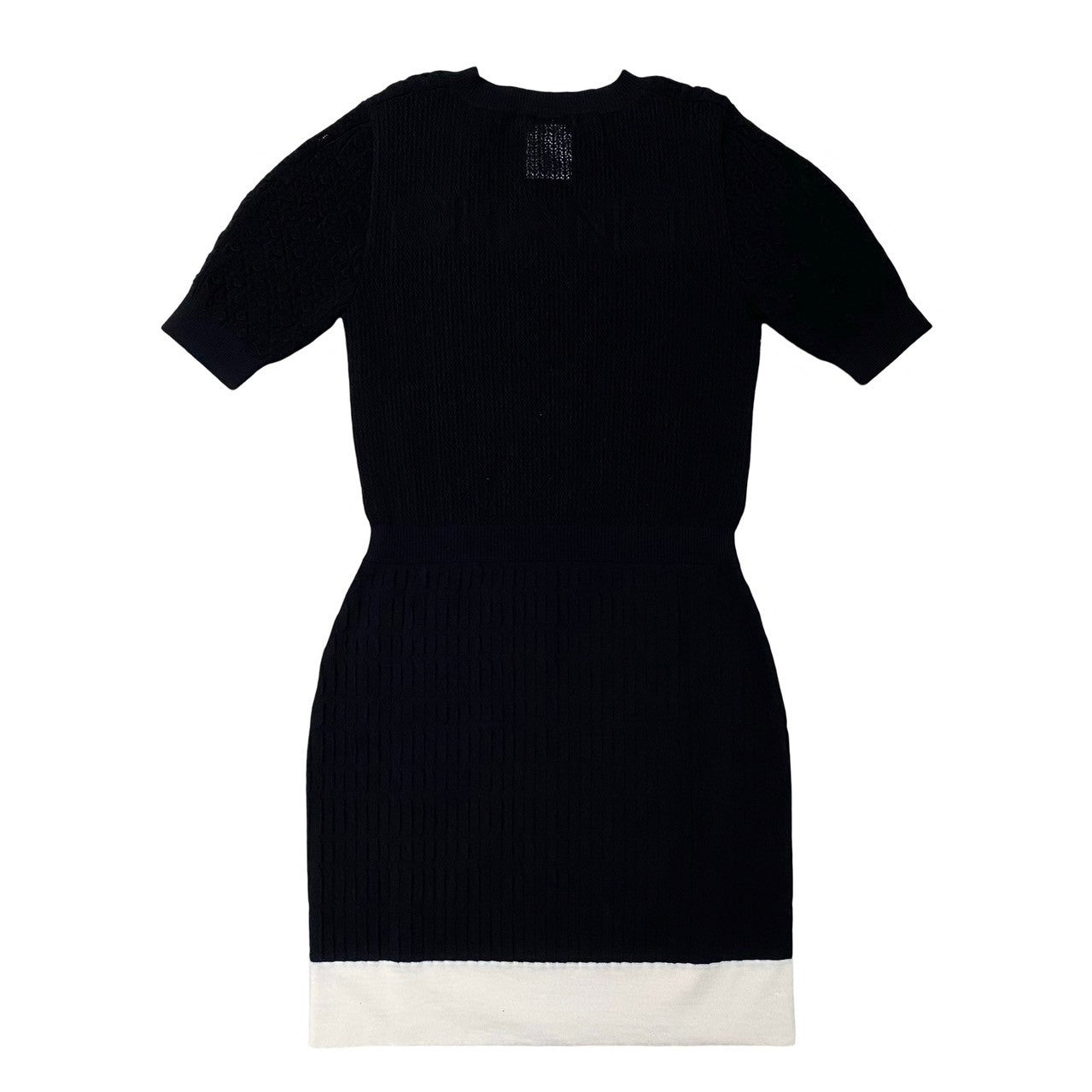 CHANEL one piece Cotton, Polyamide black COCO Mark belt Women 36