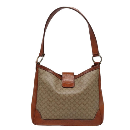 Luxury CELINE Macadam Canvas Shoulder Bag Beige  78224