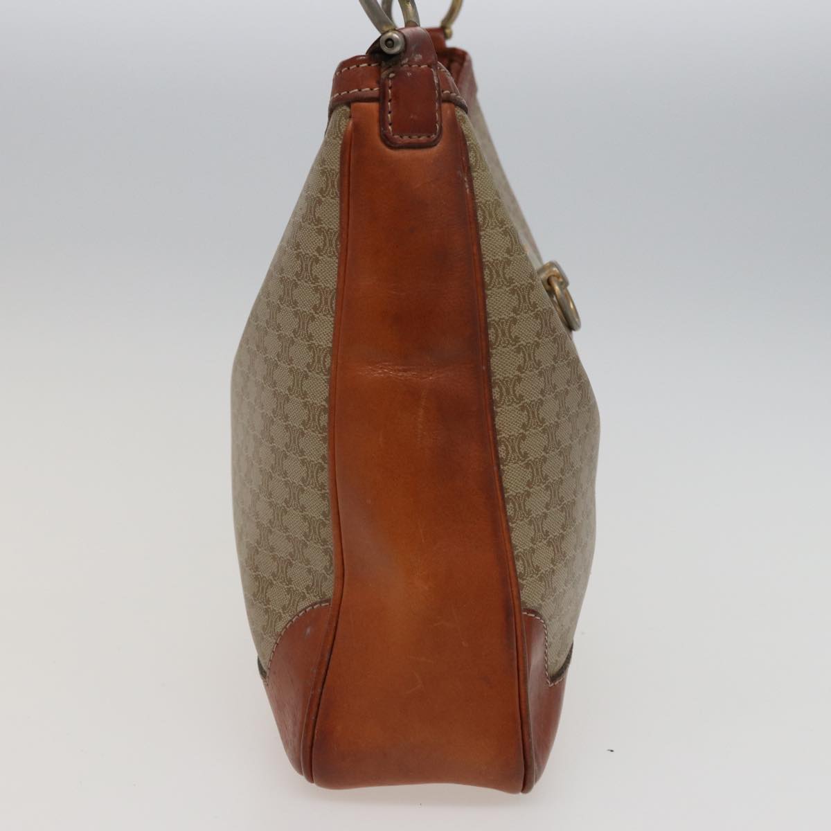 Luxury CELINE Macadam Canvas Shoulder Bag Beige  78224