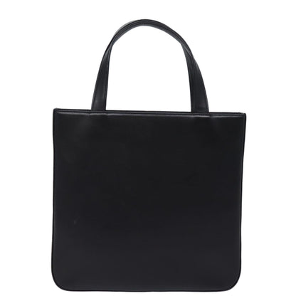 Luxury Burberry Nova Check Hand Bag Nylon Leather Beige Black Auth 78540