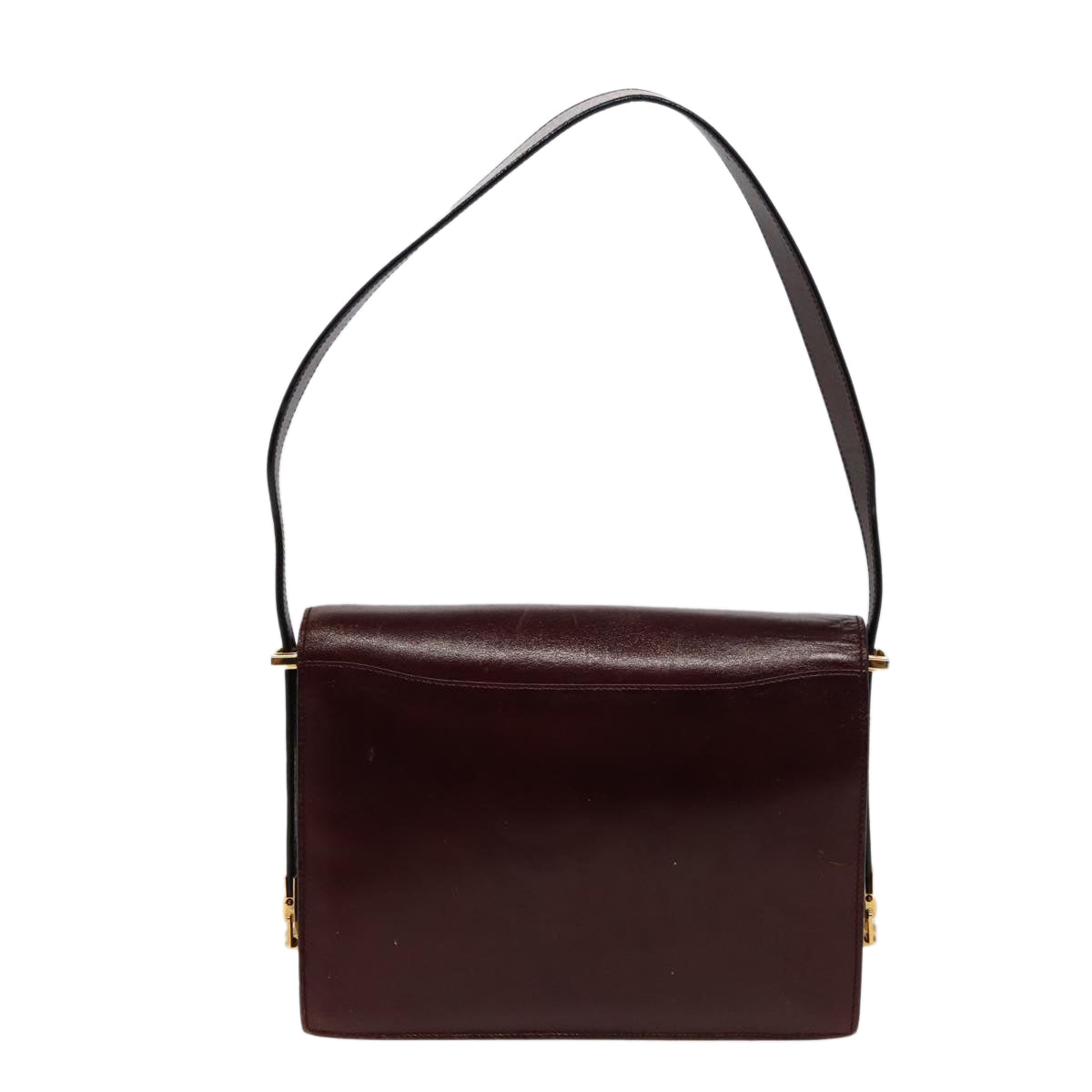 Luxury CELINE Shoulder Bag Leather Wine Red  78766