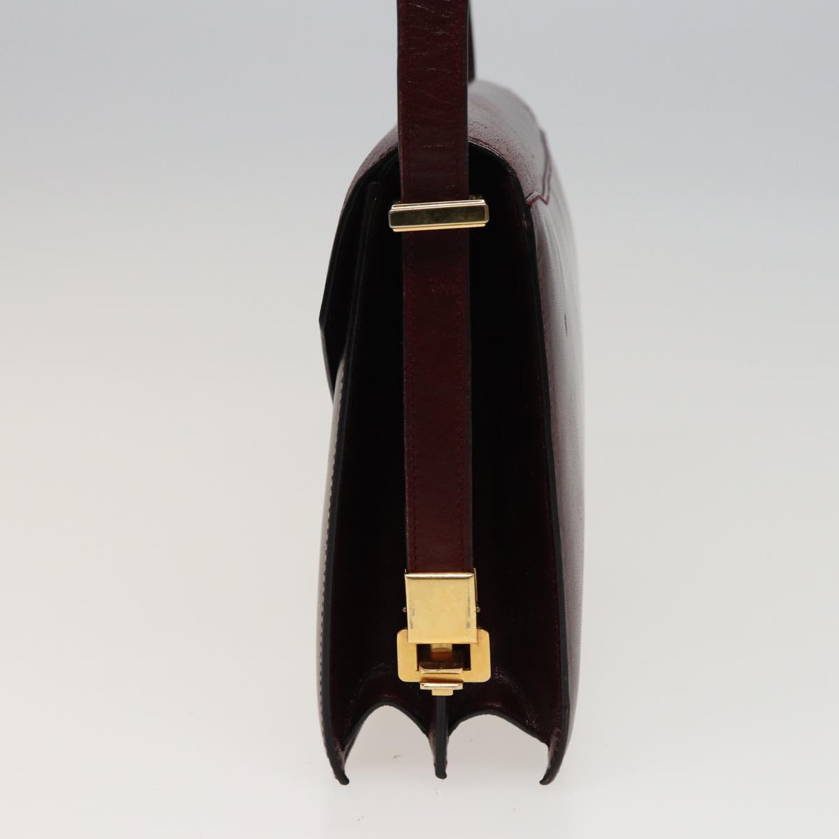 Luxury CELINE Shoulder Bag Leather Wine Red  78766