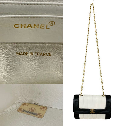 CHANEL Shoulder Bag lambskin white COCO Mark Women