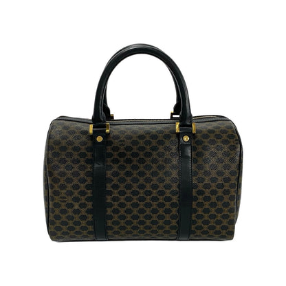 CELINE Boston Duffel bag Leather, PVC black Macadam Brazon Women(Unisex)
