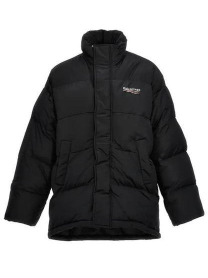 Luxury Balenciaga Trending 2025 Political Wave Logo Padding Black