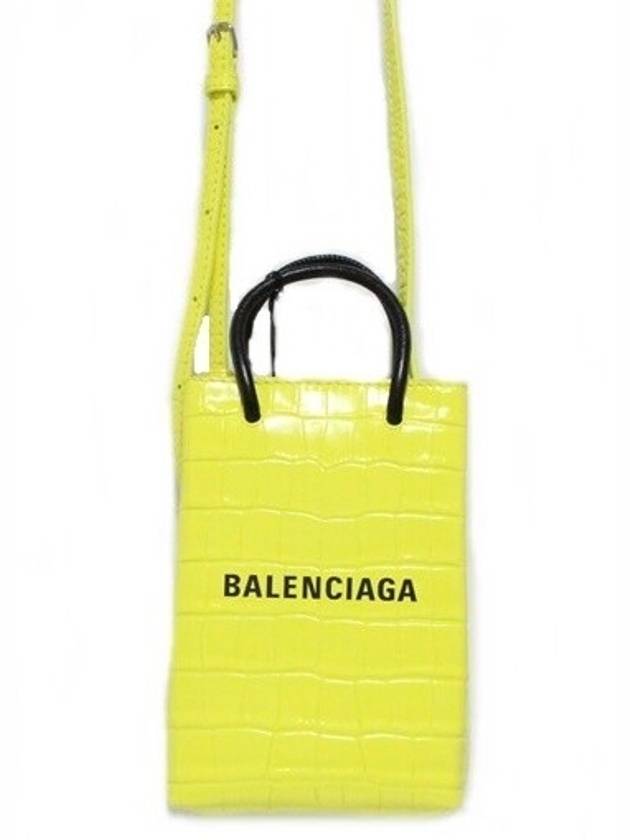 Luxury Balenciaga Trending 2025 Crocodile cross bag yellow