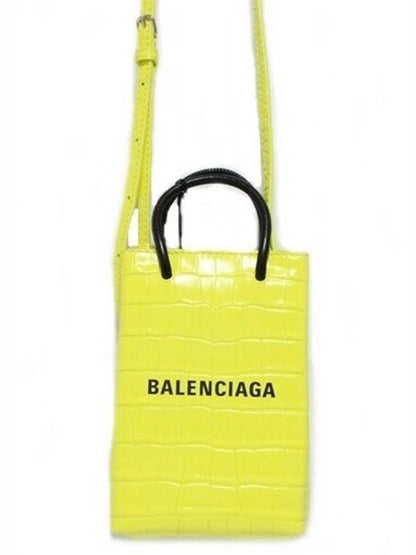 Luxury Balenciaga Trending 2025 Crocodile cross bag yellow