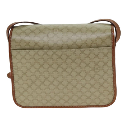 Luxury CELINE Macadam Canvas Shoulder Bag Beige  79130