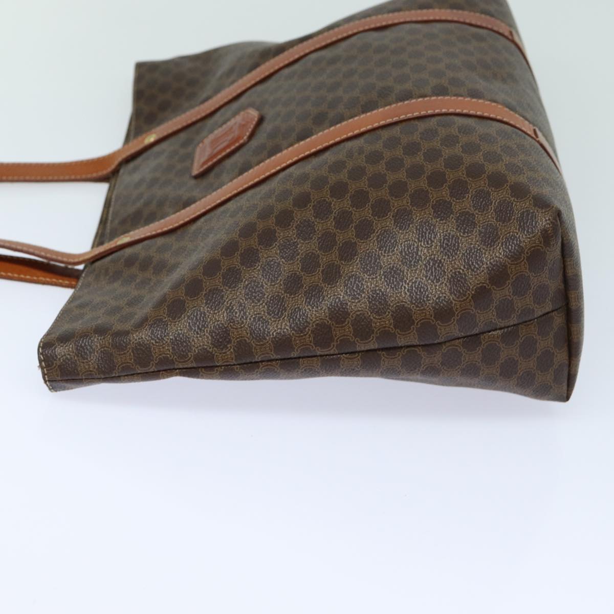 Luxury CELINE Macadam Canvas Tote Bag PVC Leather Brown  79187