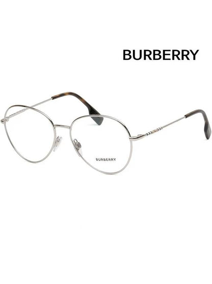 Luxury Burberry Eyewear Felicity Round Frame Eyeglasses Silver