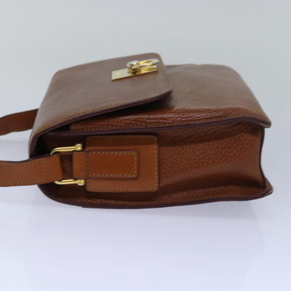 Luxury CELINE Shoulder Bag Leather Brown  79379