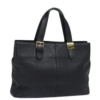 Luxury BurberrySs Hand Bag Leather Black Auth 79491
